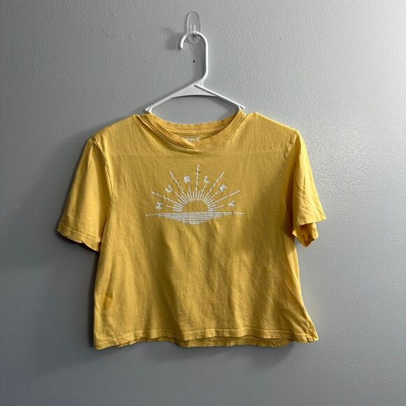 Hurley Women's Yellow Crop-top Size XS - Picture 1 of 1